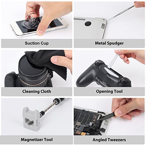 Image of STREBITO Precision Screwdriver Set 142-Piece Computer Tool Kit Magnetic Screwdriver Set Laptop Screwdriver Kit Electronic Repair Kit Tech Toolkit for PC, Phone, Macbook, Nintendo, PS4, Xbox Controller