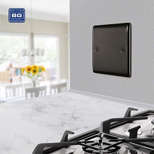BG Electrical NBN94 The Nexus Metal Range of Single Socket, Black Nickel