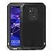 Produktbild Simicoo Huawei Mate 20 Lite Hybrid Aluminium Metall Bumper Stoßfest Schutz Militär Starkes Silikon Schraube Displayschutzfolie staubdicht stoßen Heavy Duty Gehäuse Handyhülle für Mate 20 Lite Black