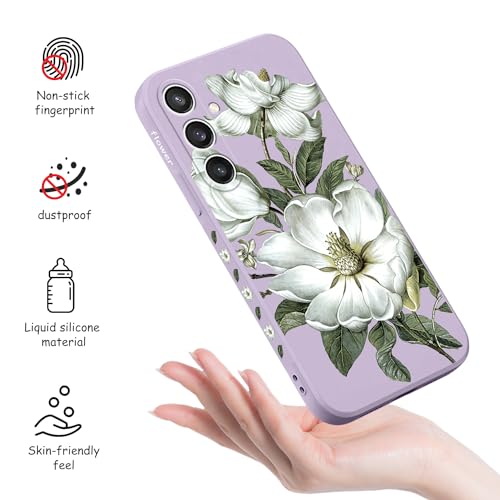 Coque Samsung S23 FE 5G violette durable en silicone souple LEECG