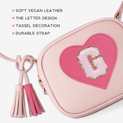 Image of KKXIU Birthday Gifts for Girls Initial Toddler Purse Cute Kids Crossbody Bag