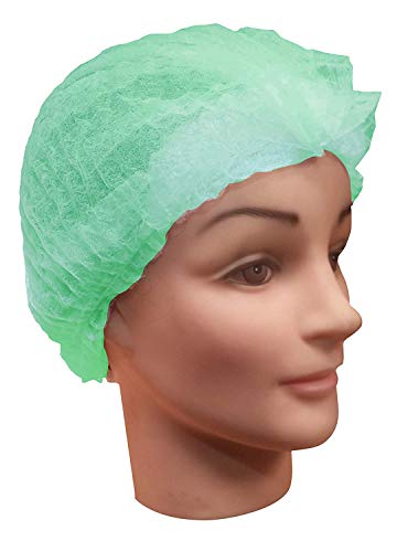 Gorro Desechable de Polipropileno Acordeón de Alta Calidad, Verde, 10 cajas x 100 uds, 1000 uds Cover