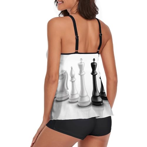 Ensemble bikini tankini avec shorty couvrant pour affiner la silhouette - 3