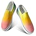 Rainbow Slip-on Unisex Shoes Hand Painting Colorful Handmade Fashion Casual Sneakers Daily Travel Walking for Women Girls