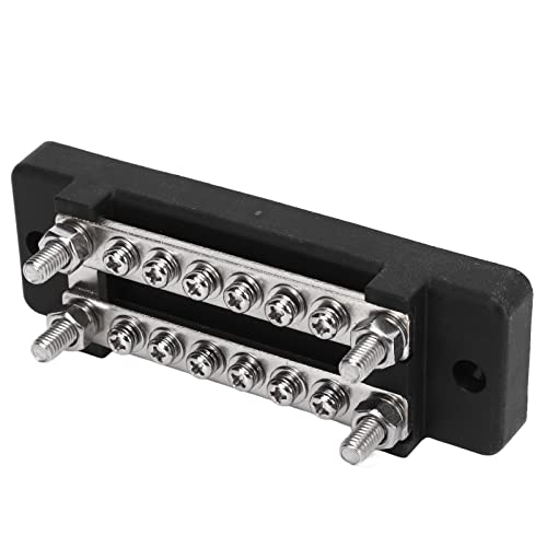 Battery Bus Bar, Power Distribution Terminal Block Dc 12 To 48V Strong Conductivity For Rv(With Base) #TOP1