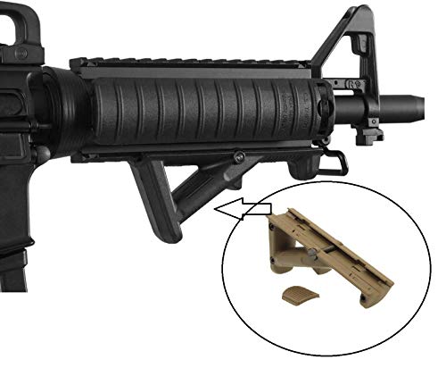 VIKING GEAR Airsoft Angled Fore Grip/Foregrip - FDE, für Weaverschienen (20-23mm), Waffengriff Railcover Flat Dark Earth