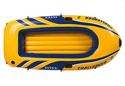 Intex Challenger 2 Schlauchboot in Blau und Gelb für Seen und Süßwasser