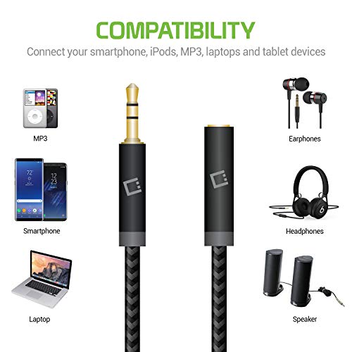 Cable auxiliar de audio estéreo Jack 3.5mm 6 pies Cellet miniatura 3