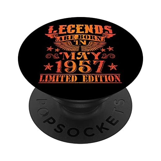 Cumpleaños Mayo 1957 Edición Limitada Regalo Legend May PopSockets PopGrip Intercambiable