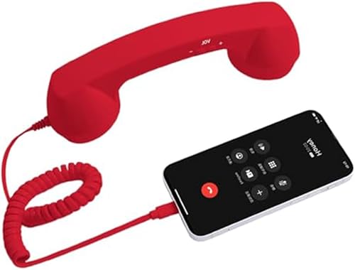 Auricular retro para iPhone y Android, receptor de teléfono vintage tipo C con micrófono y altavoz, teléfonos móviles con cable para llamadas