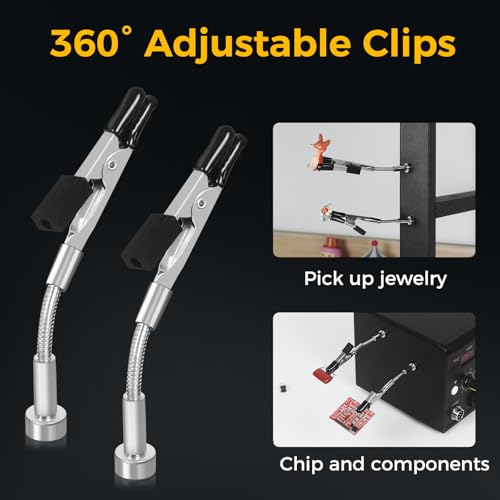 image for NOEVSBIG Helping Hands Clamp Metal, Adjustable Third Hand Soldering Ho