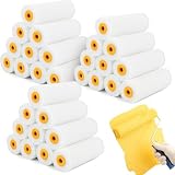 30 Pezzi Rullo per Pittura, Rotoli di Schiuma da 11 cm, Rullo Piccolo per Pittura, 50% Lana di Pecora, Set per Pittura a Rullo per Mobili, Porte, Tavoli, Superfici Lisce ecc