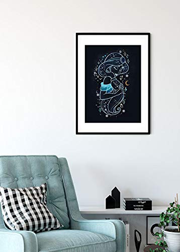 Komar Disney Jasmine Stars Wall Picture for Children's Room, Baby Room, Decoration, Art Print, No Frame, WB084-40x50 cm - Image 2