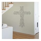 The Lord's Prayer Decal, Our Father Prayer Wall Decor, Scripture Quotes, 30