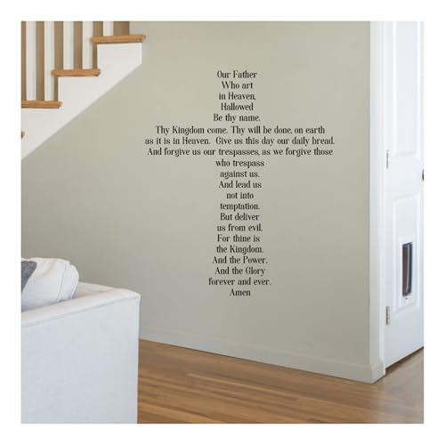 The Lord's Prayer Decal, Our Father Prayer Wall Decor, Scripture Quotes, 30