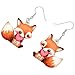 Imagen de DALANE Acrílico Anime Zorro Pendientes Animales Colgante Gota Joyería Moda para Mujeres Niñas Encantos Regalos Fiesta Favores
