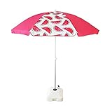 Parasol playa ,Diámetro: 220 cm. Cubierta de tejido de poliéster. Con 8 varillas, y tubo acero 19/22 mm