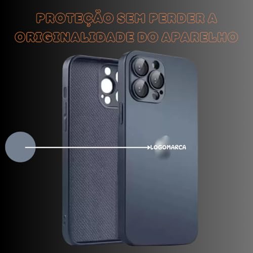 Capa Case Capinha Premium Compatível Para iPhone 15 iPhone 15 Pro iPhone 15 Pro Max Vidro Glass Indu