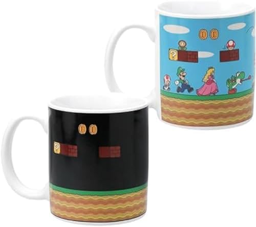 Paladone Caneca de café Super Mario Level Heat Changing - Mercado...