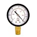 HFS 2" Dry Utility Vacuum Pressure Gauge Blk.Steel 1/4" NPT Lower Mount; -30HG/0PSI