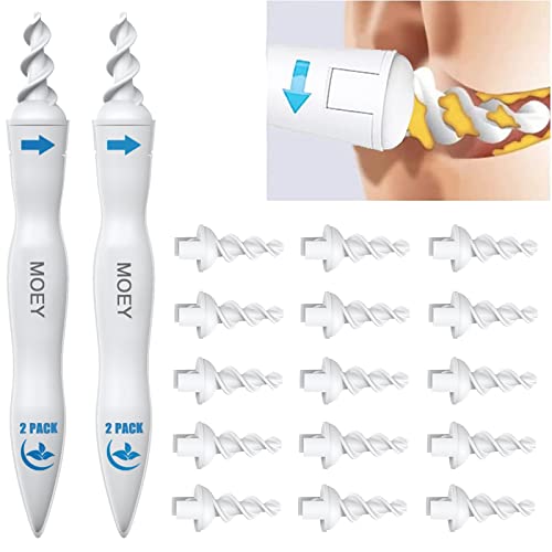 2023 Newest Q Grips Earwax Remover, Safe Spiral Ear Wax Removal Tool Kit, Ear Cleaner with 16 Pcs Upgrade Soft and Flexible Replacement Tips for Adult Best Giftï¼16 Grips+8 Ear Handleï¼ (White)