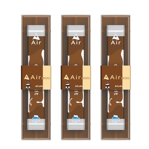 【公式】Air mini エアミニ 3本セット 持ち運びシーシャ 電子タバコ VAPE べイプ 使い捨て airmini エアーミニ ポケットシーシャ (3本セット, カフェオレ)