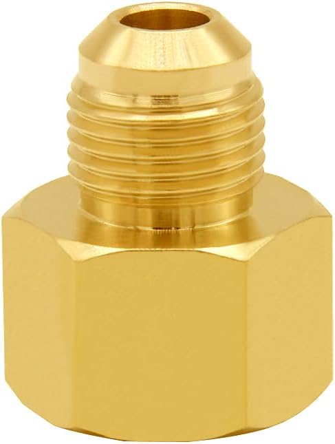 ~ Brass Flare Tube Fitting Coupling Gas Adapter 1/2" Female x 3/8" Male Flare Pipe Connector(3/8" Flare Female x 1/4" Flare Male)