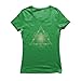 lepni.me T-Shirt Femme Le Divin Homme de Vitruve Léonard de Vinci Géométrie sacrée (S Vert Multicolore)