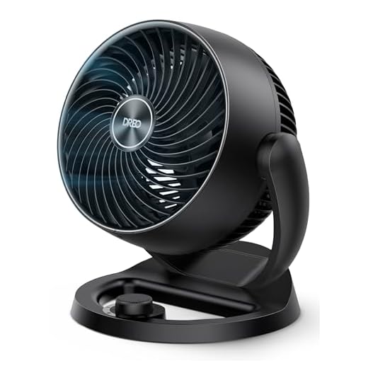 Dreo 28dB leiser Tischventilator, 30cm hoher Ventilator mit Kühlung, 3 Geschwindigkeiten 21m Luftstrom, 120° verstellbar Neigungswinkel Turbo-Luftzirkulator, tragbarer Lüfter für Schlafzimmer, Schwarz