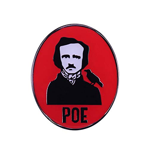 GuDeKe Insignia de Pin de Solapa de Cuervo Edgar Allan PoE