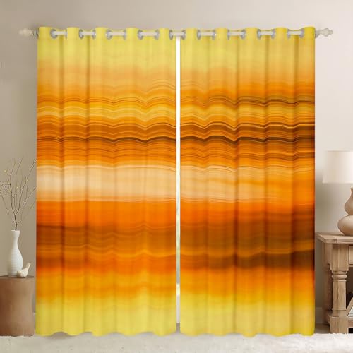 jejeloiu Gradient Design Darkening Curtains Bedroom 2 Panels 38 x 45 Inch