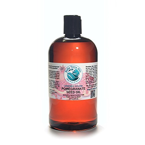 Pomegranate Seed Oil 16 oz 100% Pure Cold-pressed Unrefined Organic - Bella Terra Oils