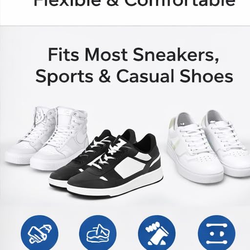 Image of 1-Pair Shoe Crease Prevention /Protector Set for Sneakers, Anti Crease Guard & Defender for Jordans, Nike, Long-Lasting Wear, Fits Men US 7-12 / Women 5-8 (White)