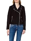 Reißverschluss YAS Damen YASMOUSSE LS Suede Jacket-BE Lederjacke, Black, S