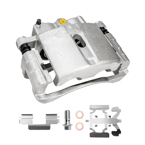 Image of Detroit Axle - Rear Right Brake Caliper for 1999-2002 Chevy Silverado 1500 GMC Sierra 1500 Suburban Astro Tahoe Safari Yukon Cadillac Escalade DeVille Passenger Side Disc Brake Caliper w /Bracket