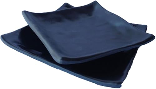 Lucky Star Platos cuadrados de melamina, plato de aperitivo, plato de acompañamiento, 6 pulgadas o 5 pulgadas, negro (96, 6 x 6 pulgadas)