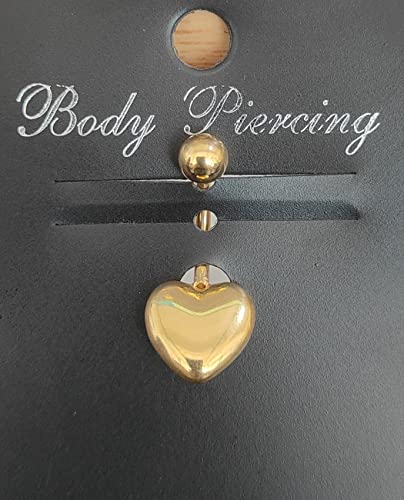 18K Gold Plated Belly Button Rings 16G Heart Navel Rings Barbell Piercing Women's Body Piercing Jewelry #TOP2