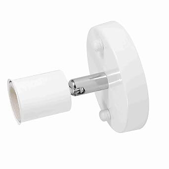 E27 Light Socket 180 Degree Vintage Adjustable Bulb Holder Socket Ceiling Light Wall Mounted Lamp for Dining Room Corridor Passage (White)