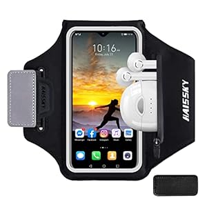 Running Armband with Airpods Bag Cell Phone Armband for iPhone 14/14 Plus/13/12 Pro/11 Pro/XS, Galaxy S21/S20, Water…