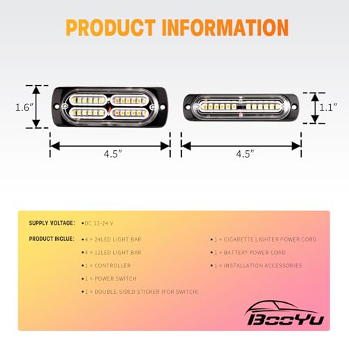 BooYu 8-Pcs Sync Strobe Light Kit