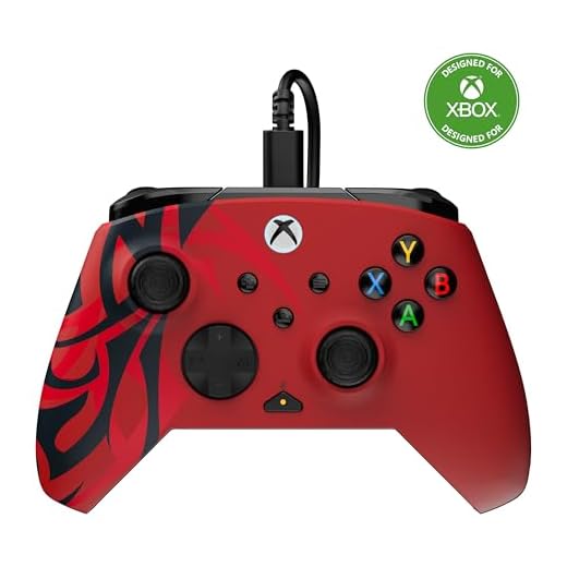 Turtle Beach Rematch Advanced Spirit Red Wired Gaming Controller - Lizenziert für Xbox Series X, S, Xbox One und Windows PC, mit zuweisbaren Tasten und Rumble-Feature-Motoren