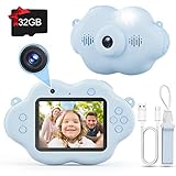 Selvim Cámara Digital para Niños, Cámara Infantil Type-C para Niños 3-12 Años, 2,4’’ Cámara Selfie de Dual Lente 25 MP & 1080P HD Vídeo con TF Tarjeta 32 GB, Regalo de Cumpleaños Navidad para Niñas