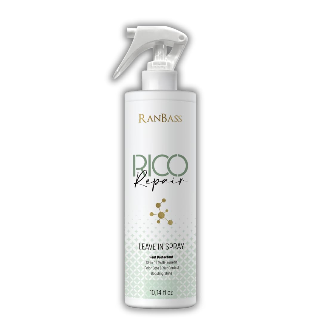 Rico Repair 3 Steps - Daily Maintenance Kit for Chemically Treated Hair, Strand Repair Line. Replenish Hair Mass, for Post-Bleaching and Hair Straightening. Sulfate-free & Color-safe (Shampoo 10.14 fl.oz + Conditioner 10.14 fl. oz + Leave-In 10.14 fl. oz) (Leave in Spray 10.14fl.oz)