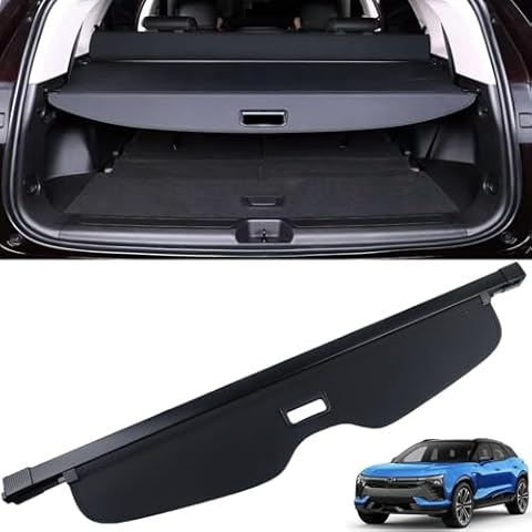 MUCO New Cargo Cover Compatible with Chevy Blazer EV 2024 2025 Retractable Black Rear Trunk Shade Luggage Security Cover-Retractable Trunk Cover Cover
