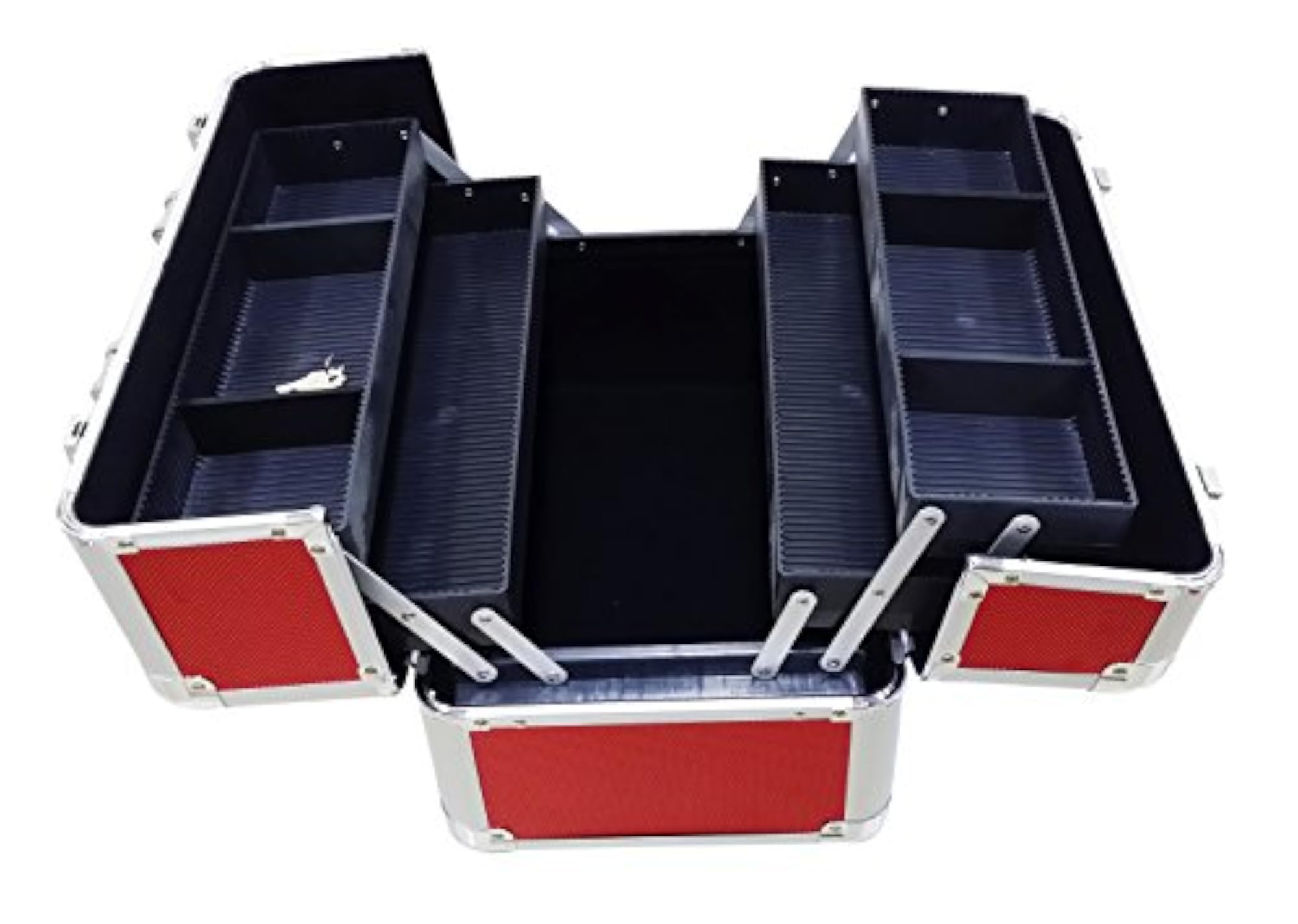 Silver Red Luggage Cosmetic Case for Women