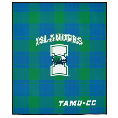 LOGOVISION Texas A&M University - Corpus Christi Campus Plaid Spirit Outdoor Blanket for Picnic, Beach, Camping, Park, Tailgate 50"x60"