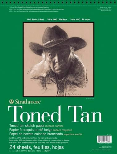Strathmore Sketch - Bloc encolado 27.9 x 35.6, 24H, 118g, color b...