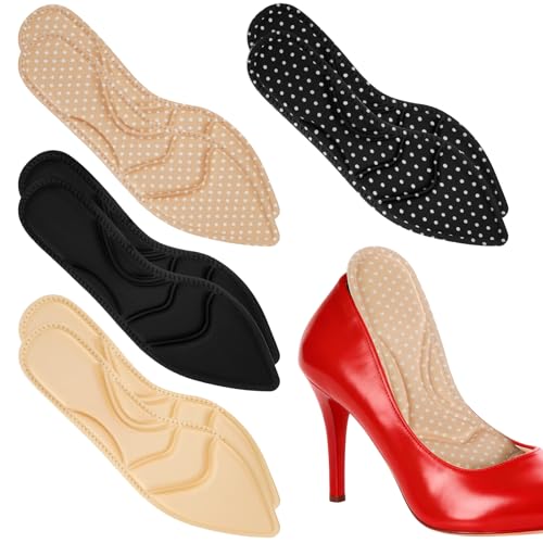 4 Pairs High Heel Insoles, Women Breathable Shoe Inserts,