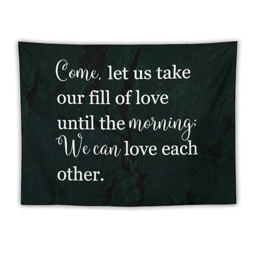 Tapiz decorativo con citas inspiradoras de amor para un hogar acogedor y romántico