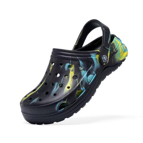 Image of Kids Boys&Girls Black Camouflage Clogs Children's Beach Shoes Classic Marbled Tie Dye Clog Little Kid